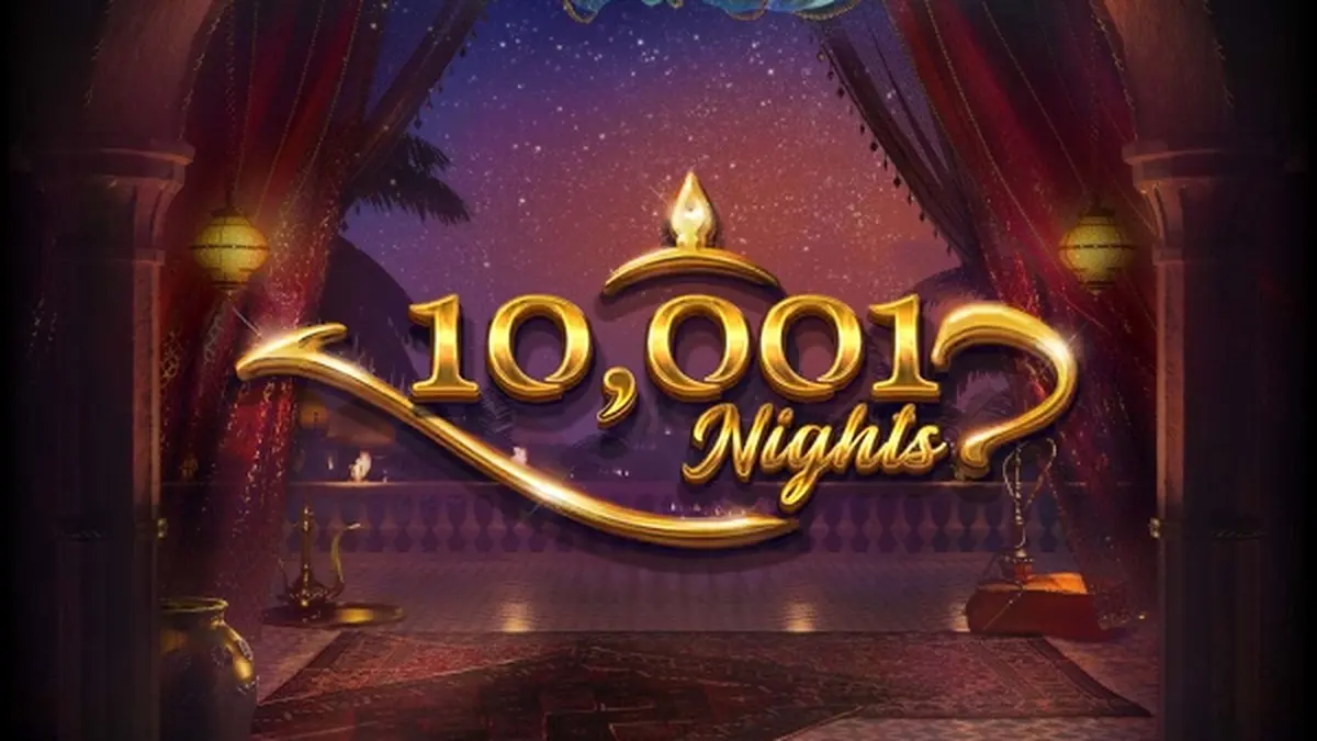 Tampilan visual slot 10,001 Nights dengan tema Timur Tengah yang mewah